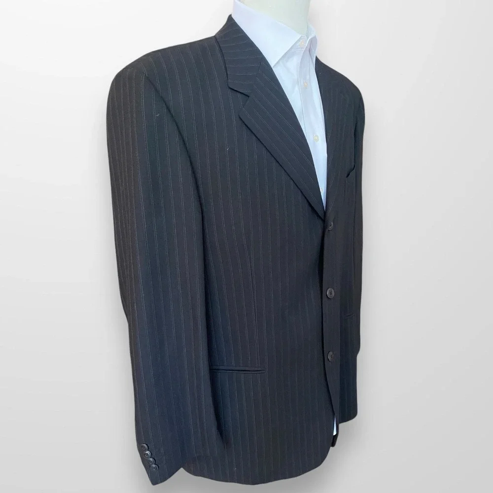 Bachrach Mens Blazer Sport Coat Three Button Casual Jacket 46L Wool Suit NEW VTG